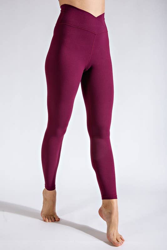 V Shaped Waist Band Buttery Soft Full Length Leggings